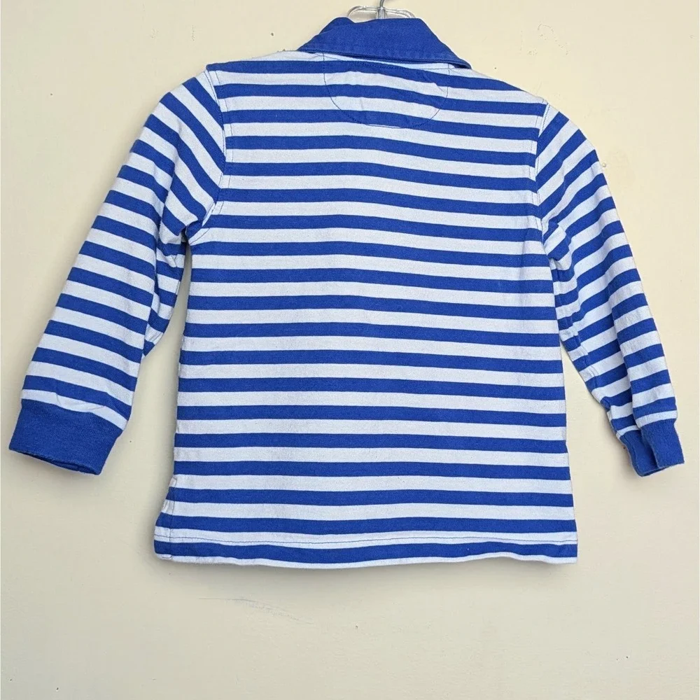 Polo Ralph Lauren Yacht Club Striped Rugby Shirt Pony Logo Size 18 Months